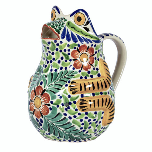 hand-painted gorky frog pitcher