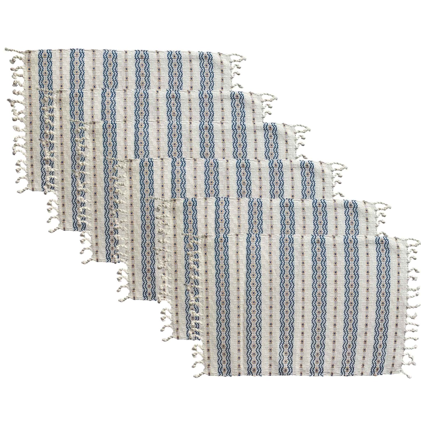 handwoven placemat navy set of six