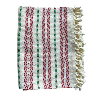 handwoven placemat red green