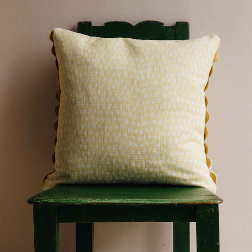 kemble square cushion yellow reversible