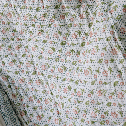 leilani reservible floral quilt