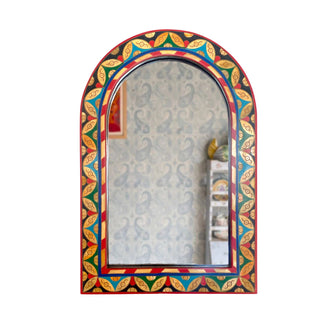 Small Arch Mirror Red