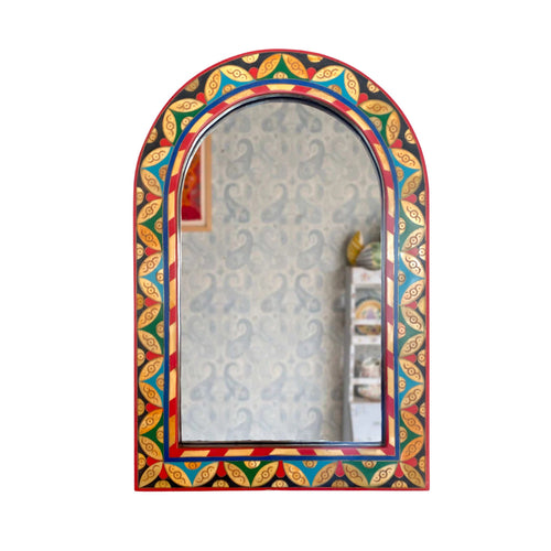 Small Arch Mirror Red