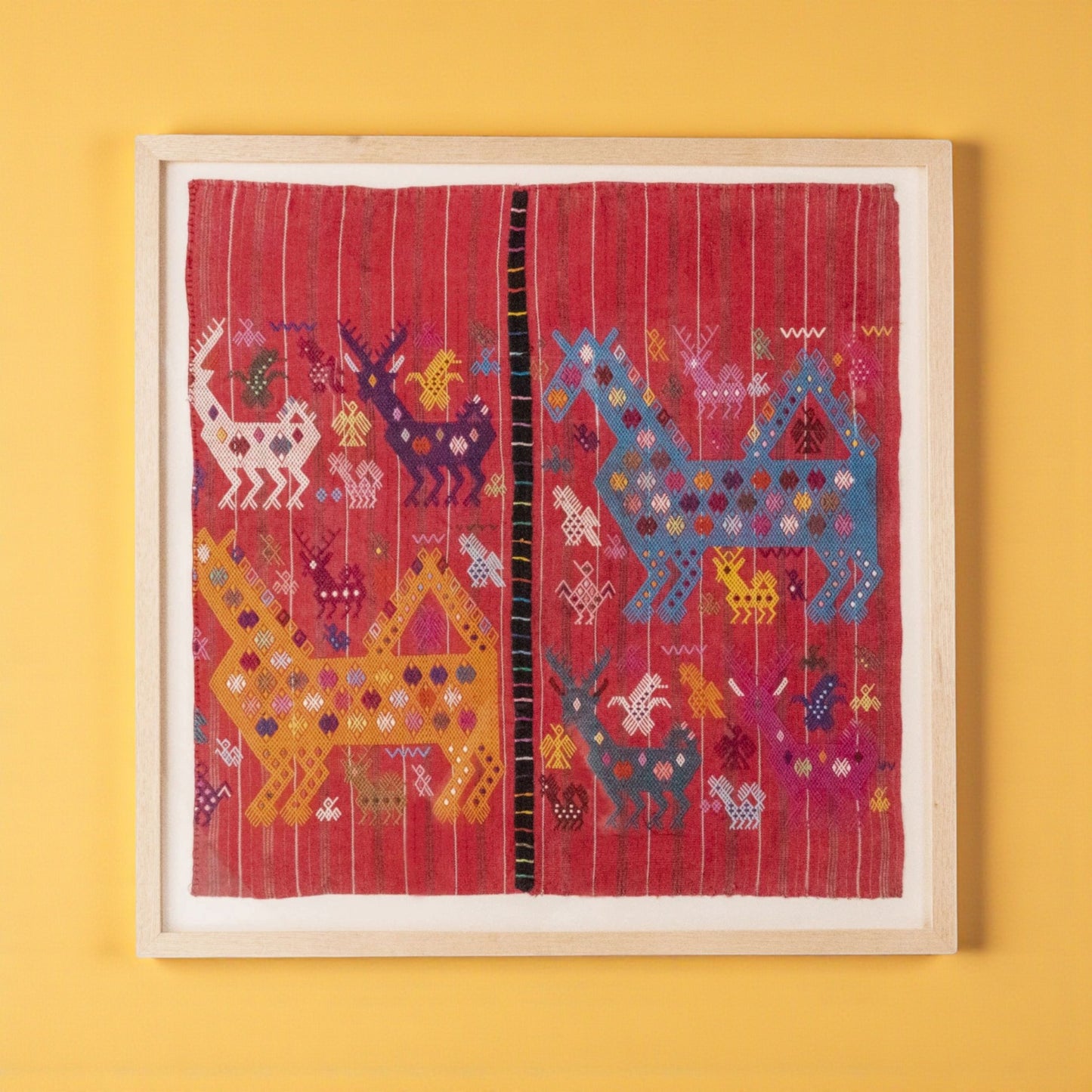 Guatemalan Tapestry - Embroidered Horses Large