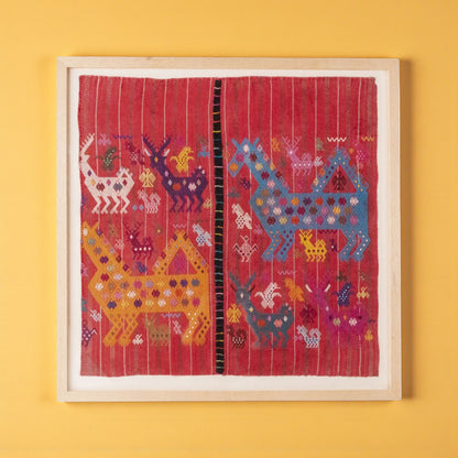 Guatemalan Tapestry - Embroidered Horses Large