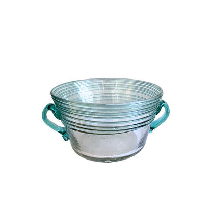 Hand-blown Medium Bowl Aqua