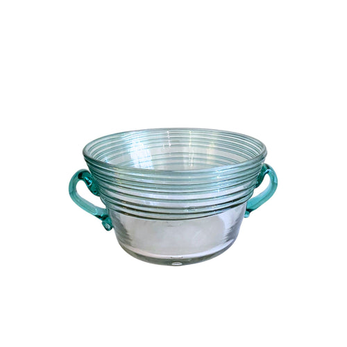 Hand-blown Medium Bowl Aqua