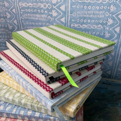 A5 Fabric Bound Notebook Payson Lime