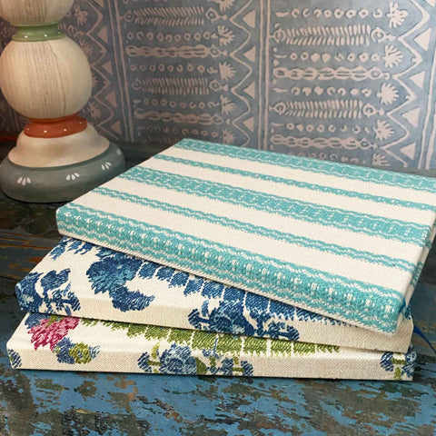 A5 Fabric Bound Notebook Payson Turquoise