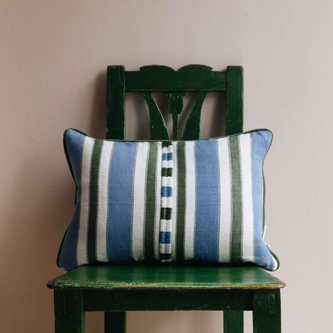 Raya Blue Green Oblong Cushion