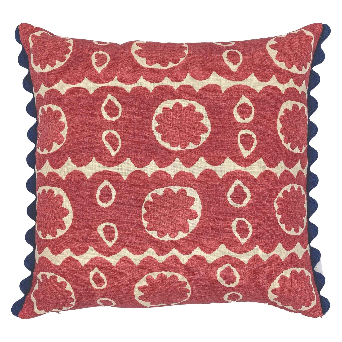 Osborne Red Oversized Square Cushion