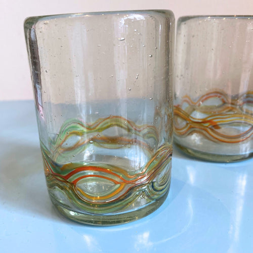 Guatemalan Handblown Short Tumblers - Set of 2