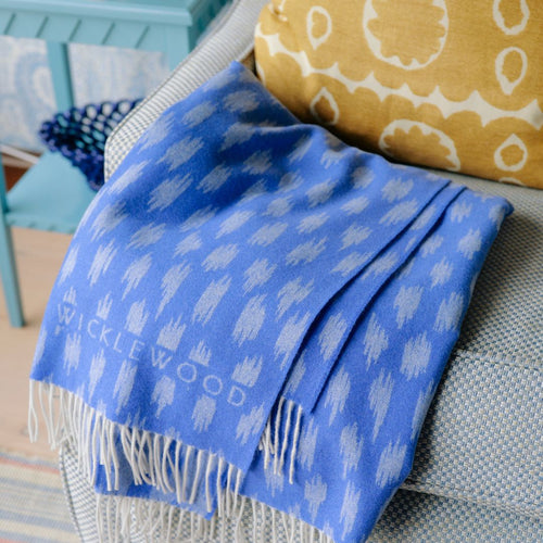 wickewood blue kemble throw