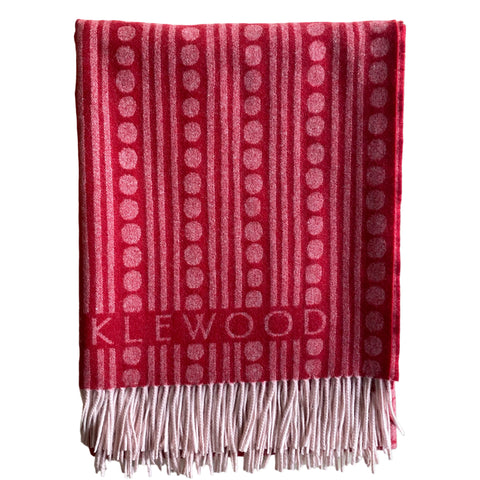 Wicklewood Red Cashmere and Merino Wool Throw