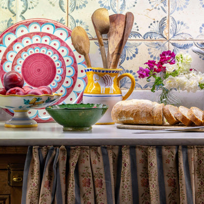 Scallop Round Platter Red