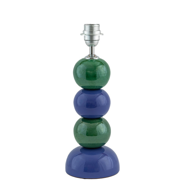 Small Bobble Ceramic Lamp Base Blue Green