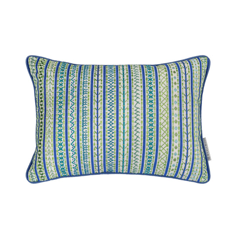 Capri Blue Green Oblong Cushion