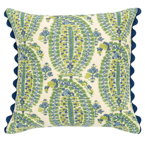 Anoushka Green Blue Square Cushion