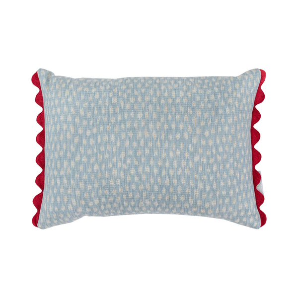 kemble dotted blue white cushion