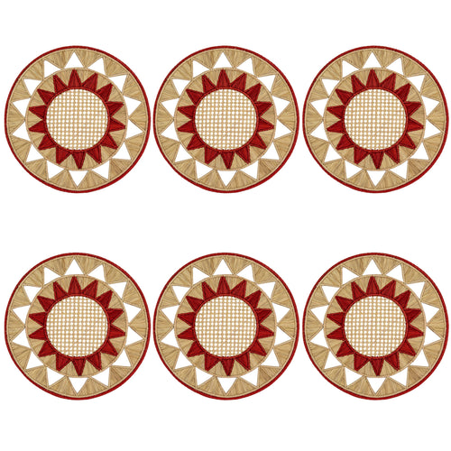 iraca triangle red placemats wicklewood