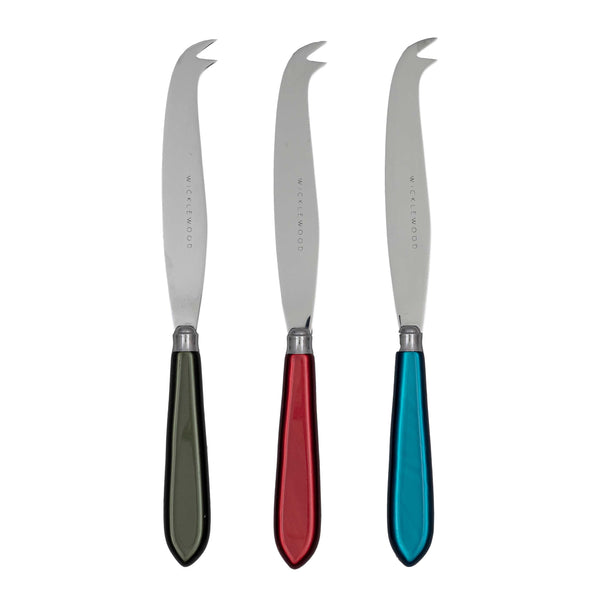 Set of 3 Cheese Knives Multicoloured