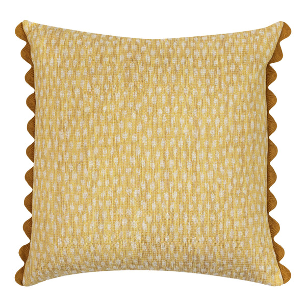 Kemble Yellow Square Cushion