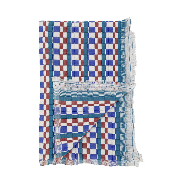 Sujani Throw Blue Red