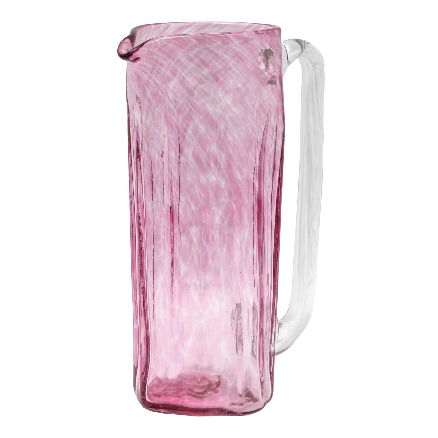 Mexican Murano Glass Pitcher Pink