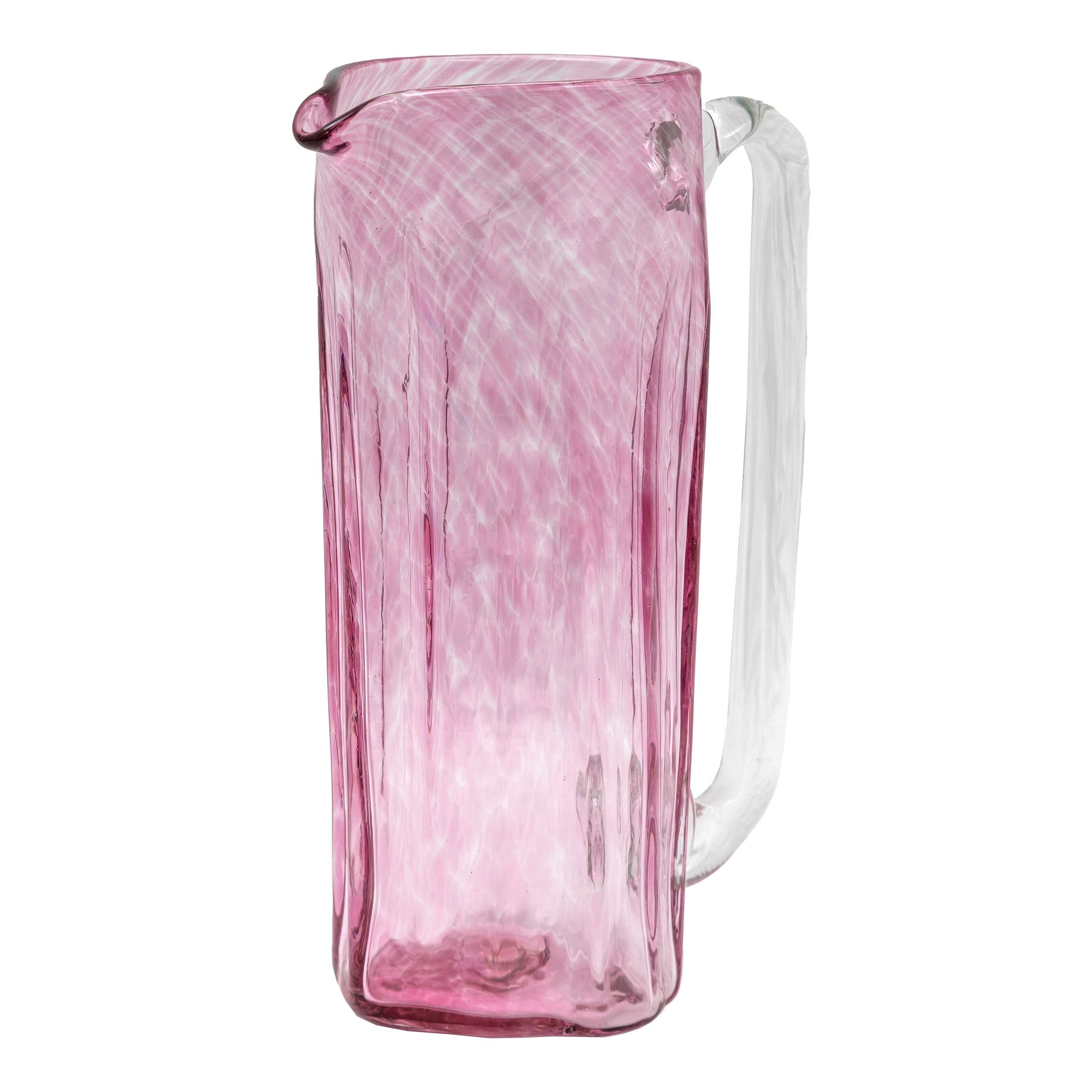 Mexican Murano Glass Pitcher Pink