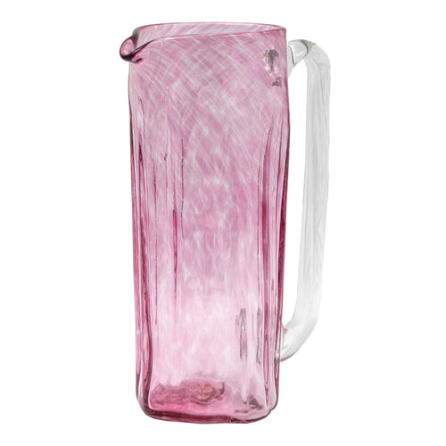 Mexican Murano Glass Pitcher Pink