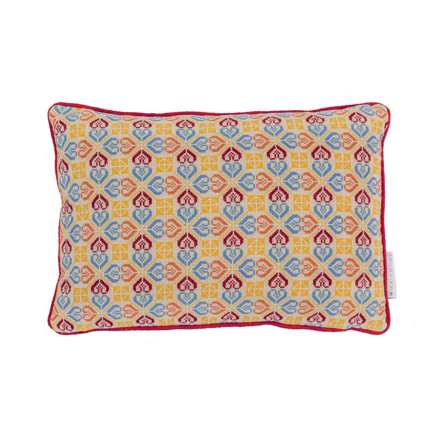 Sabbara Hearts Yellow Blue Red Oblong