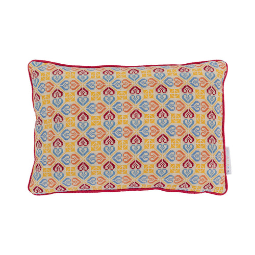 Sabbara Hearts Yellow Blue Red Oblong