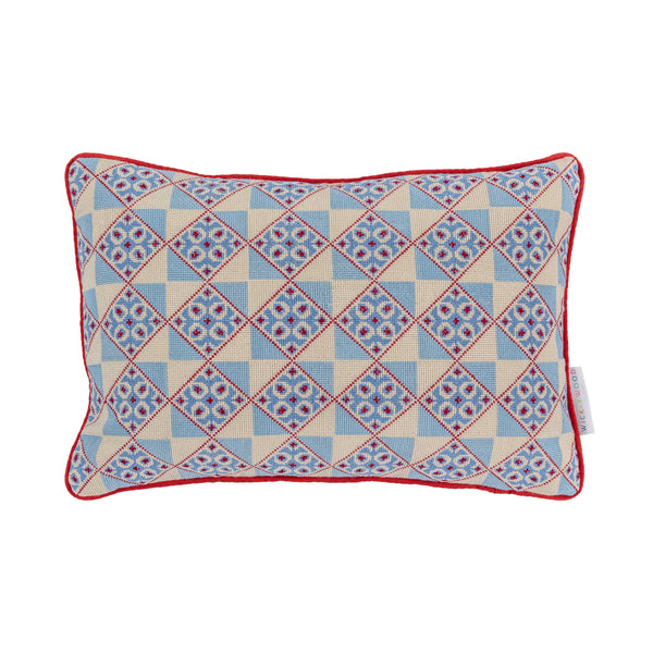 Sabbara Checkerboard Blue Red Oblong