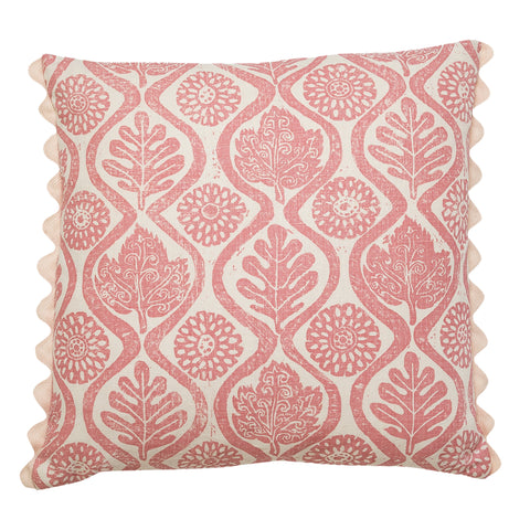 Oakleaves Pink Square Cushion