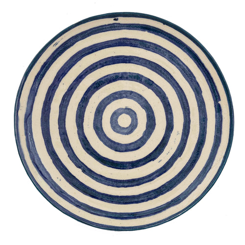 South African Ripple Indigo Dinner Plate 