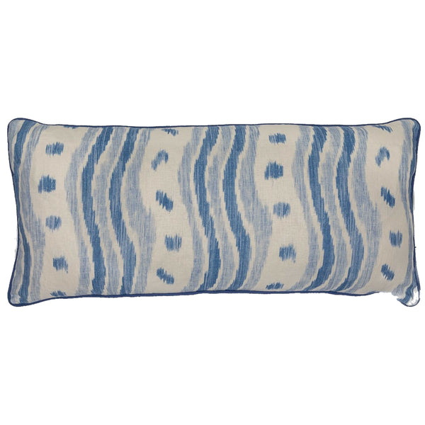 Ikat Stripe Azure XL Oblong Cushion