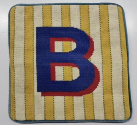 Needlepoint Letter B Cushion Cover