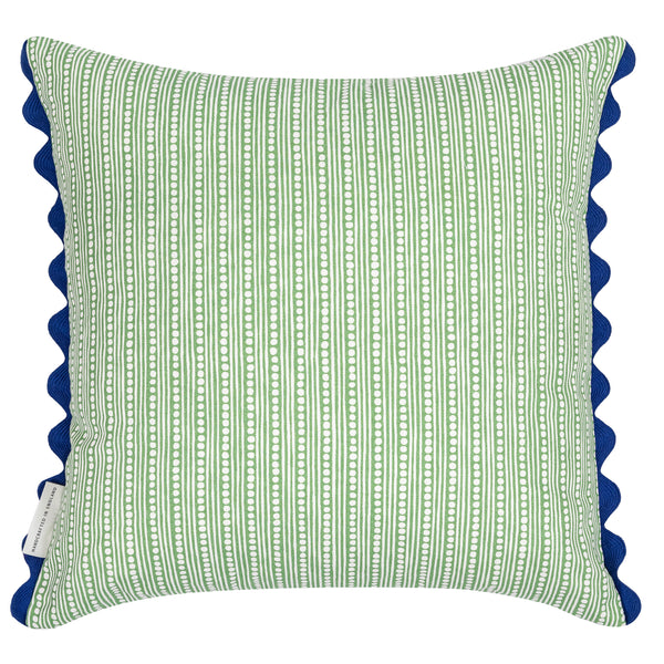 floral cushion with green dots somerset