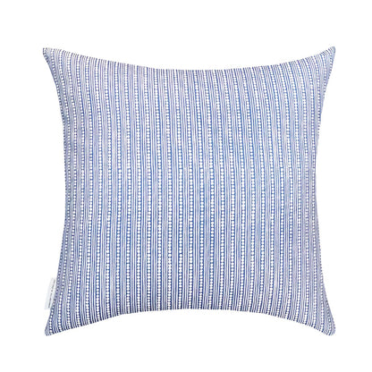 Zigzag striped multi square reversible cushion Burgundy blue