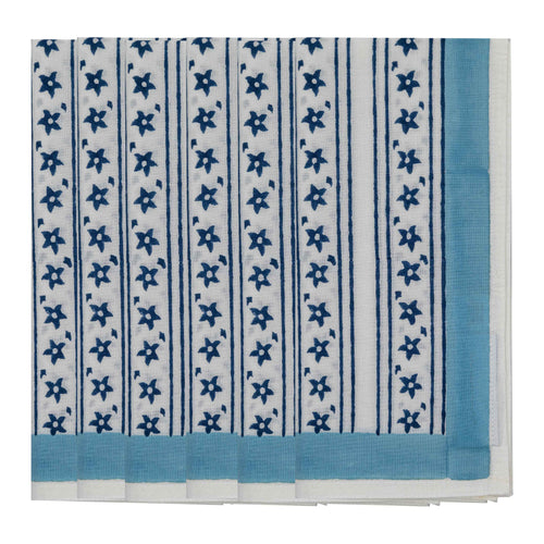 Set of 3 Star Napkins Blue