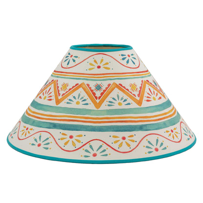 Large Tamahu Blue Orange Lampshade