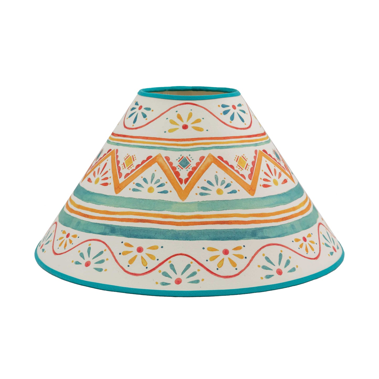 Small Tamahu Blue Orange Lampshade