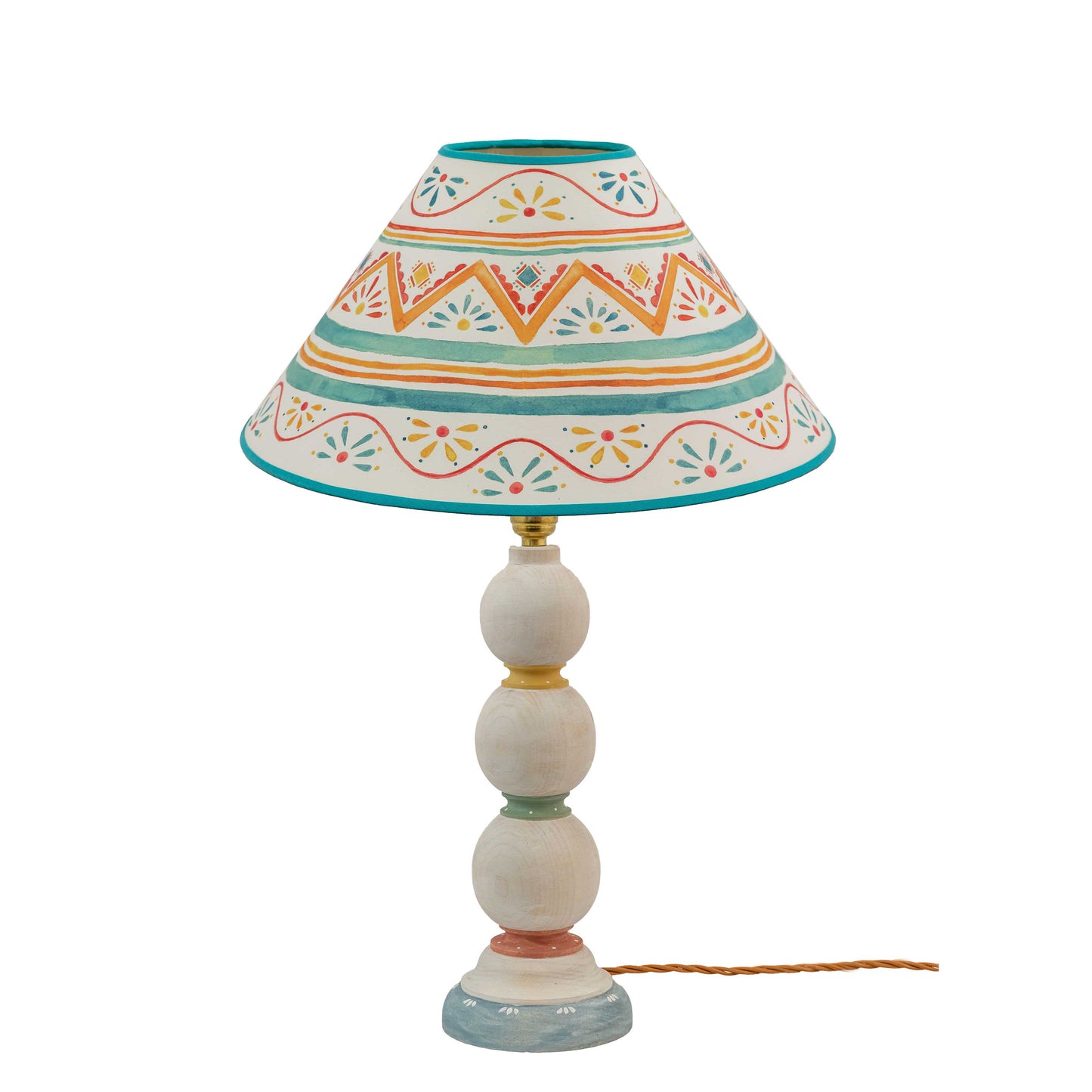 Large Tamahu Blue Orange Lampshade