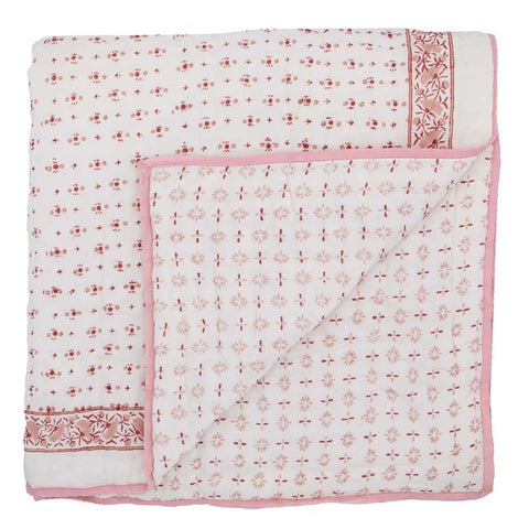 Double Clavel Pink Red Quilt