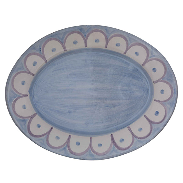 Scallop Platter Light Blue