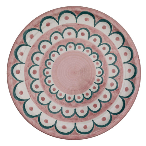 Scallop Round Platter Pink