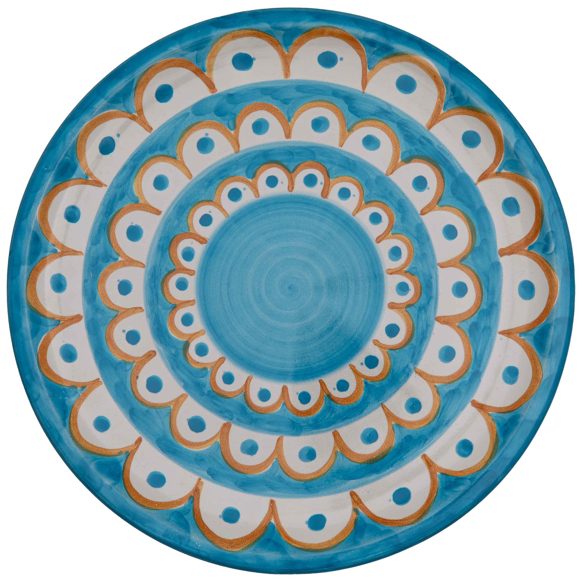 Scallop Round Platter Turquoise Wicklewood