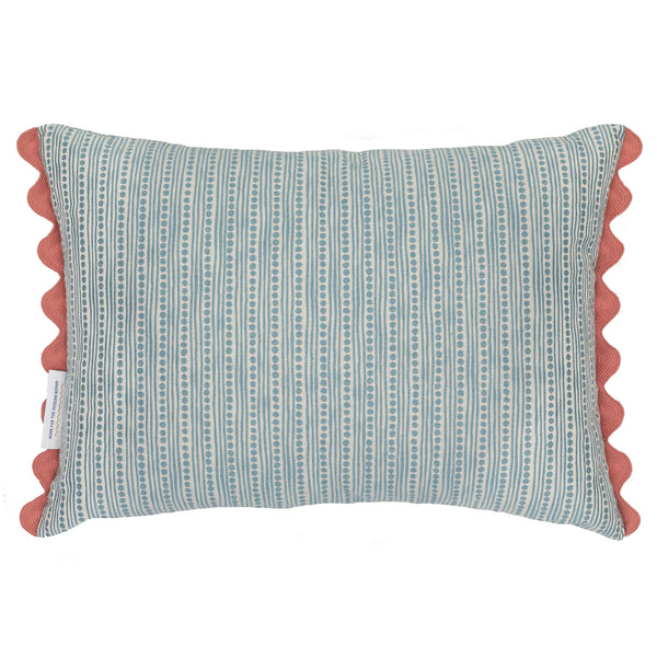 Wickham Aqua Oblong Cushion