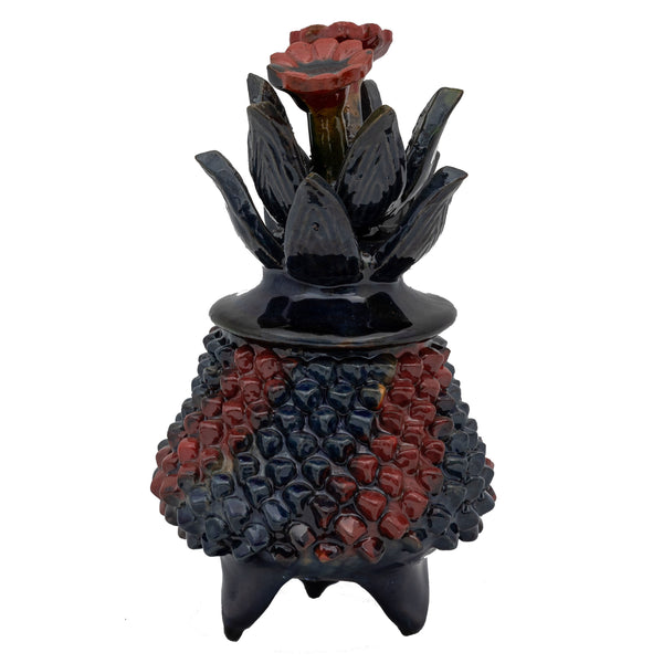 Medium Pineapple Ornament/Pot Blue Red