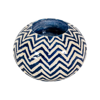 zig zag indigo tealight holder wicklewood